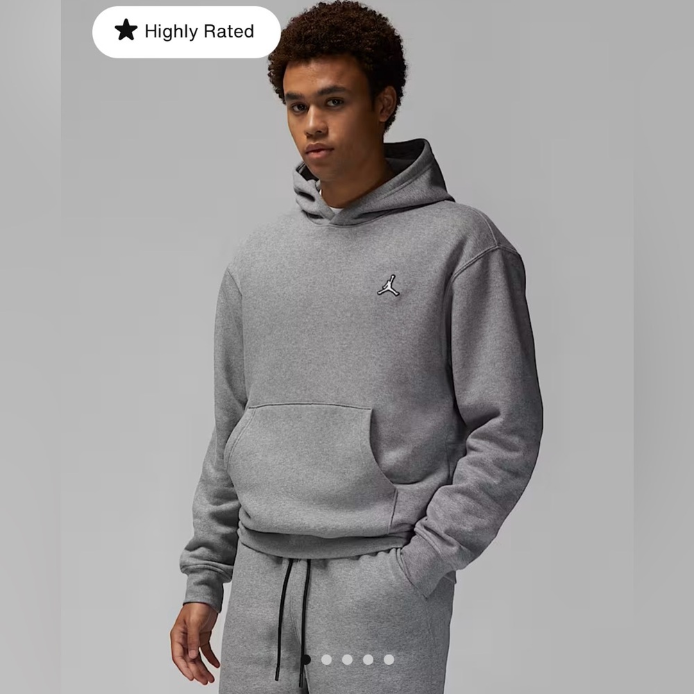 Jordan Brooklyn Fleece Men's Pullover Hoodie Size M Black DQ7466-091